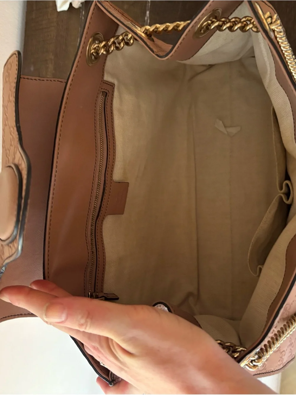 Gucci Emily GG Monogram Leather Shoulder Bag